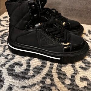 Prada Women's Black Combat Boots